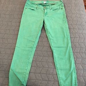 Lucky Brand Charlie Skinny Green Jeans